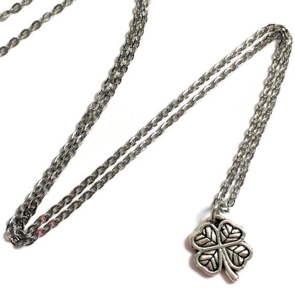 Tampa Coin Creations Jewelry - Four Leaf Clover Necklace Tibetan Silver 4for$20